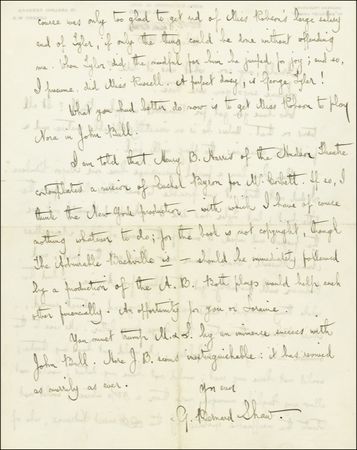 Lot #465 George Bernard Shaw - Image 1