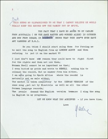 Lot #820 Marlene Dietrich - Image 1