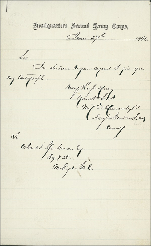 Lot 432 Winfield Scott Hancock