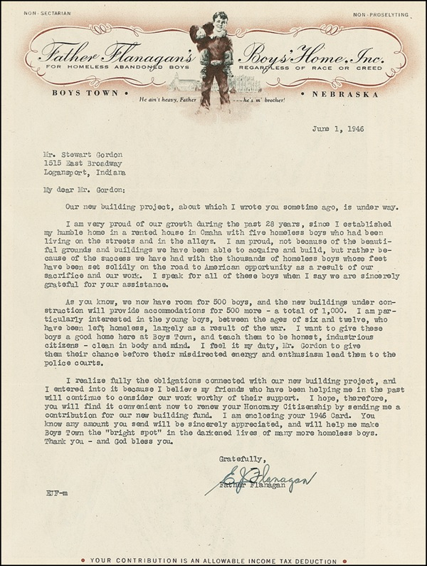 Lot 292 Father E. J. Flanagan