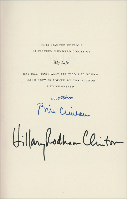 Lot 31 Bill and Hillary Clinton