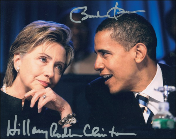 Lot 25 Hillary Clinton and Barack Obama