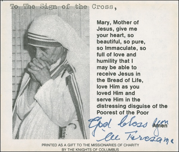 Lot 338 Mother Teresa