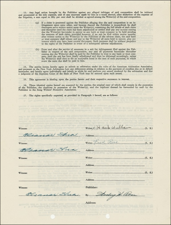 Lot 939 Hank Williams
