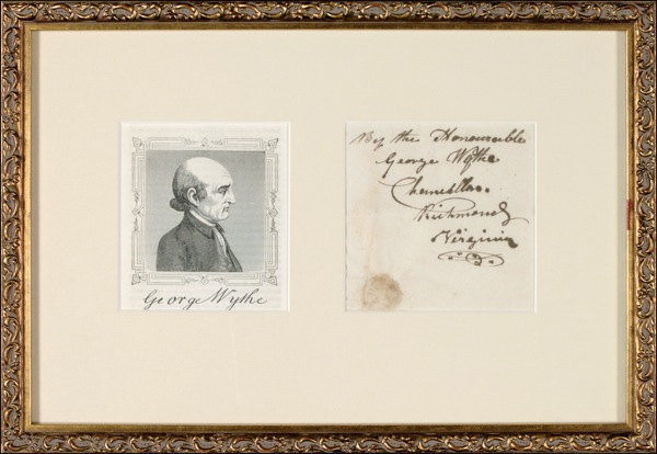 Lot 277 Declaration of Independence: Wythe, George