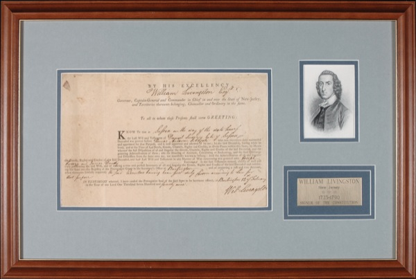 Lot 384 U. S. Constitution: Livingston, William