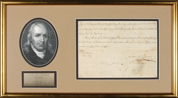 Lot 244 Declaration of Independence: Chase, Samuel