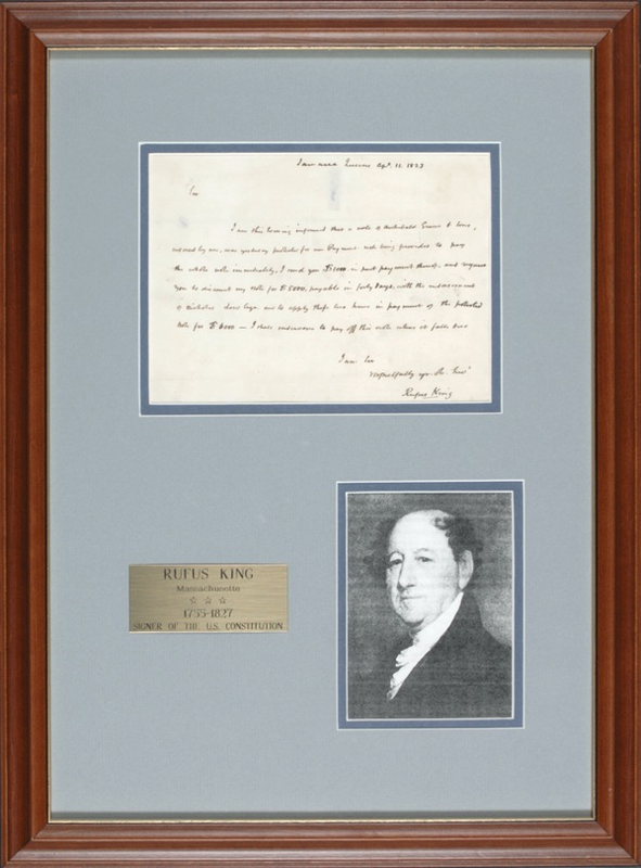 Lot 382 U. S. Constitution: King, Rufus