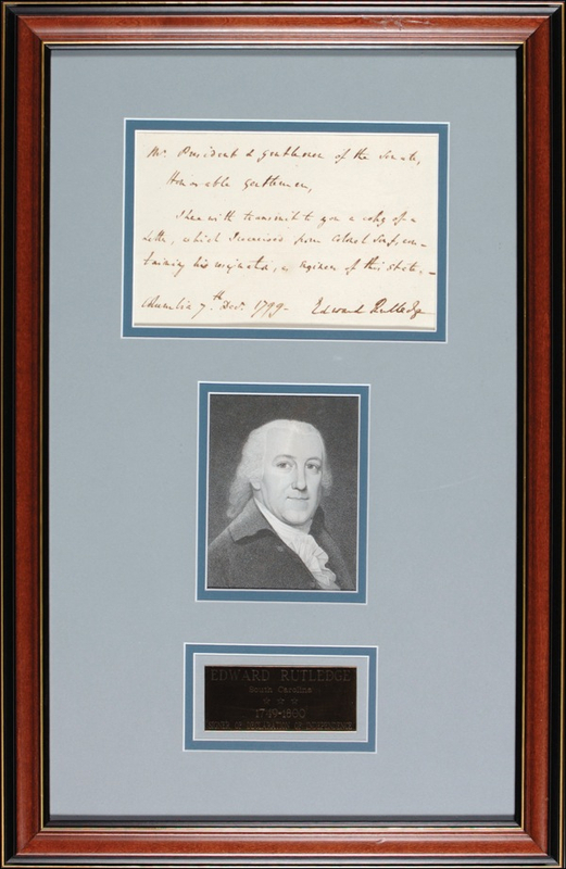 Lot 270 Declaration of Independence: Rutledge, Edward