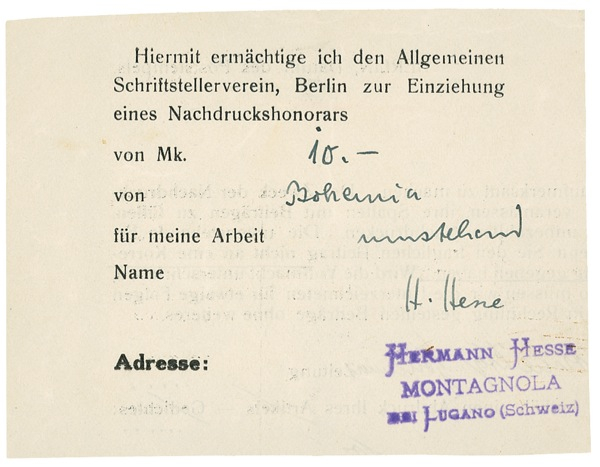 Lot 638 Hermann Hesse