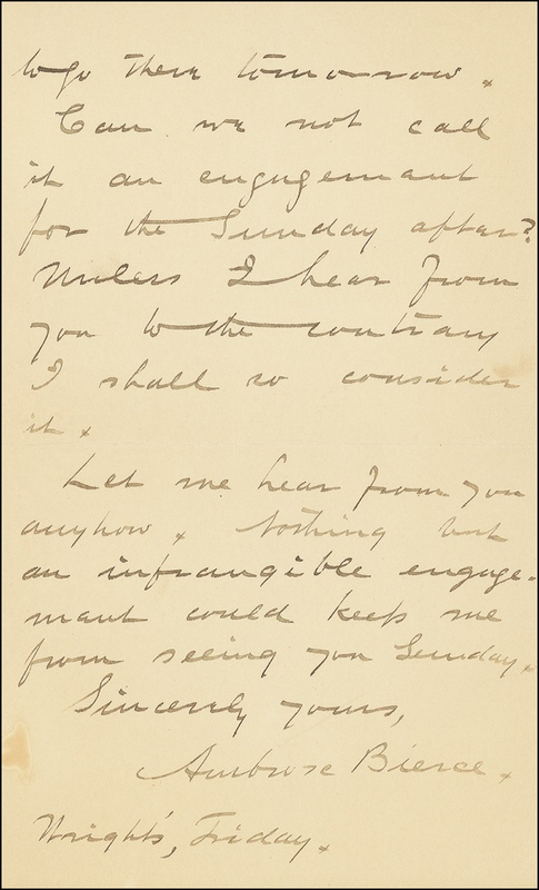 Lot 595 Ambrose Bierce