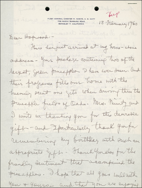 Lot 455 Chester W. Nimitz