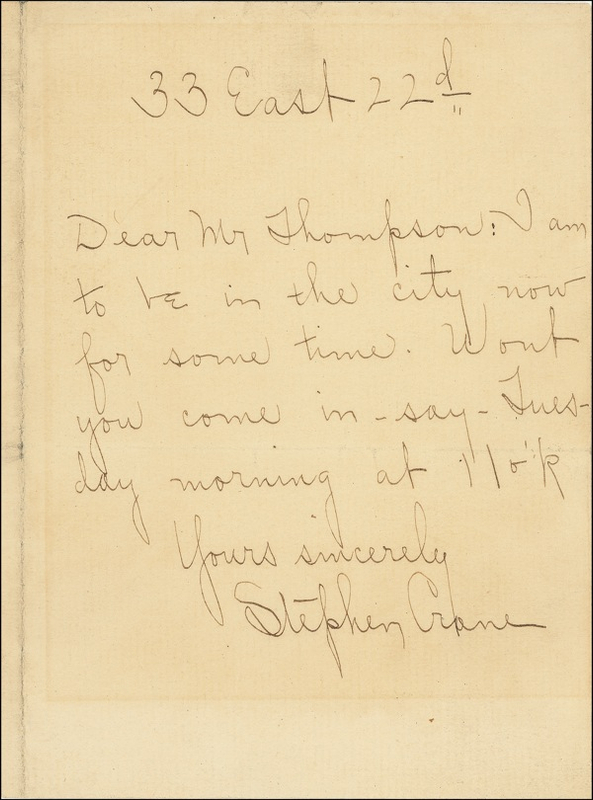 Lot 612 Stephen Crane