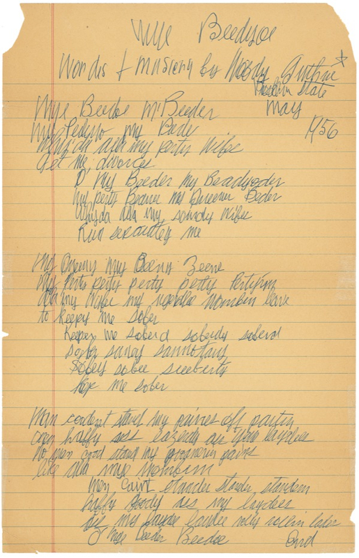 Lot 828 Woody Guthrie