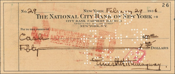 Lot 635 Ernest Hemingway