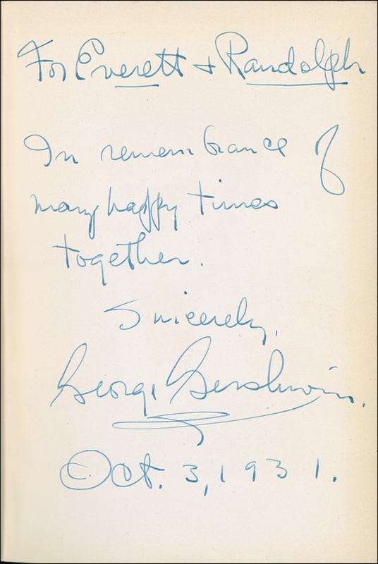 Lot 823 George Gershwin