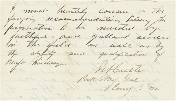 Lot 407 George A. Custer