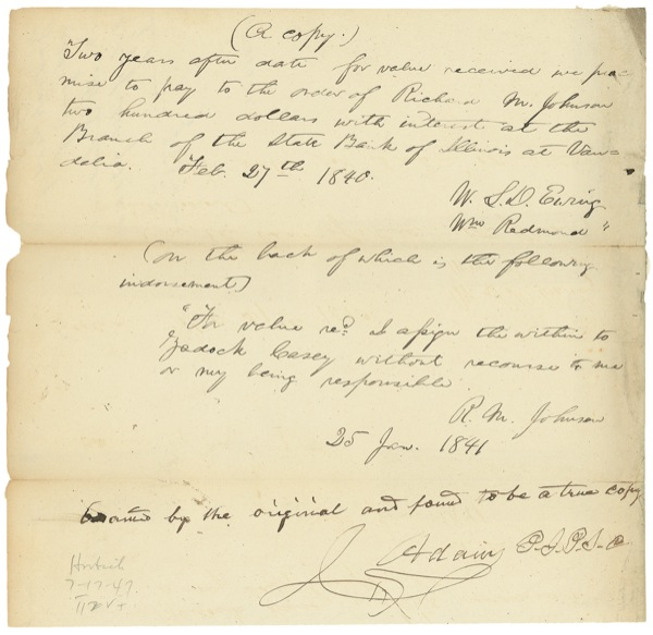 Lot 111 Abraham Lincoln