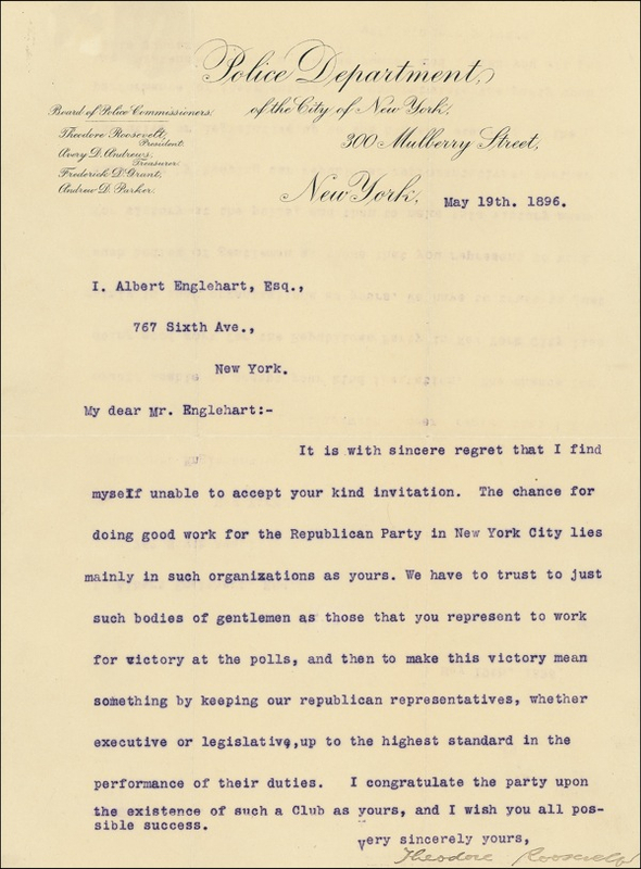 Lot 165 Theodore Roosevelt