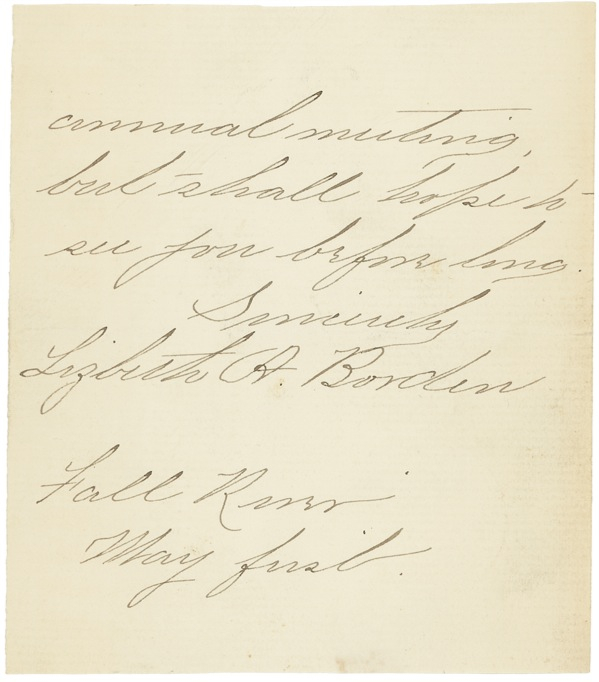 Lot 216 Lizzie Borden