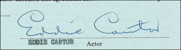 Lot 987 Eddie Cantor