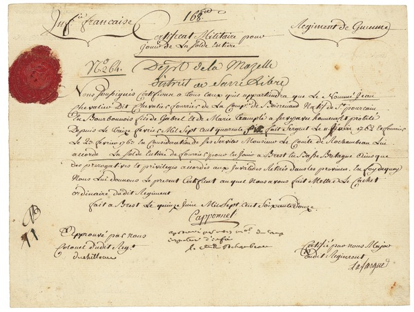 Lot 465 Jean-Baptiste de Rochambeau