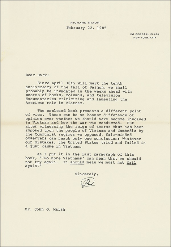 Lot 129 Richard Nixon