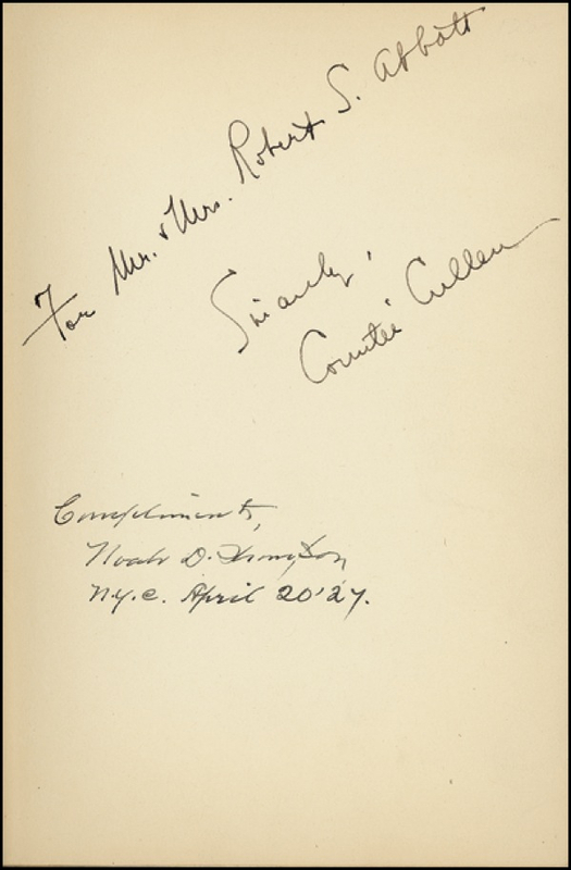 Lot 616 Countee Cullen