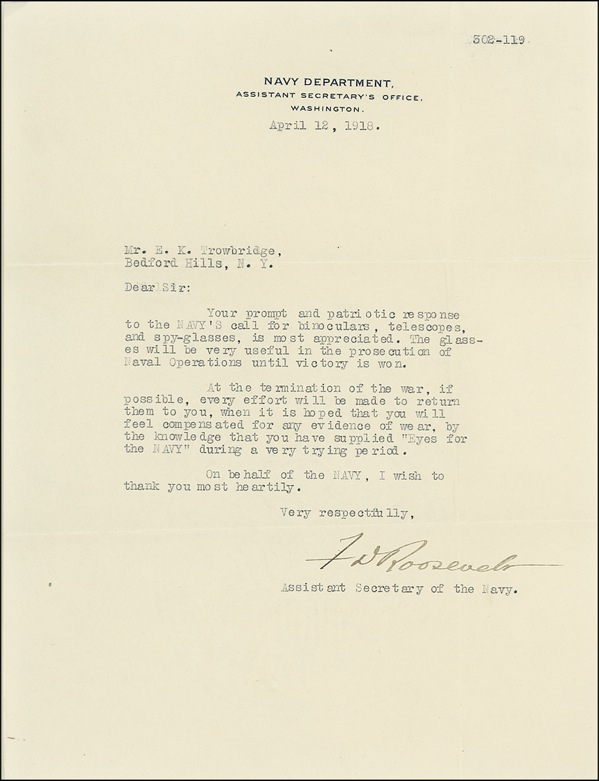 Lot 161 Franklin D. Roosevelt
