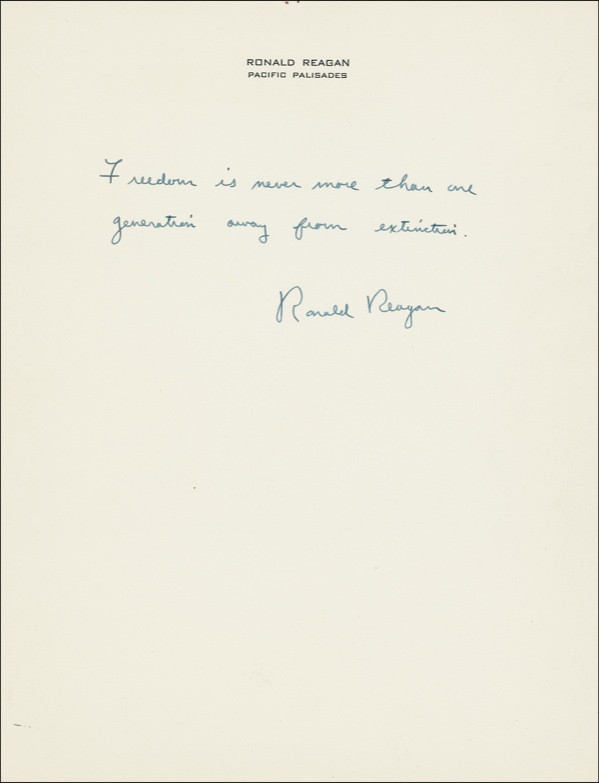 Lot 148 Ronald Reagan