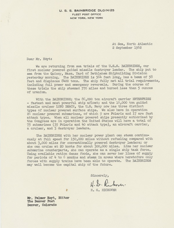 Lot 463 Hyman G. Rickover