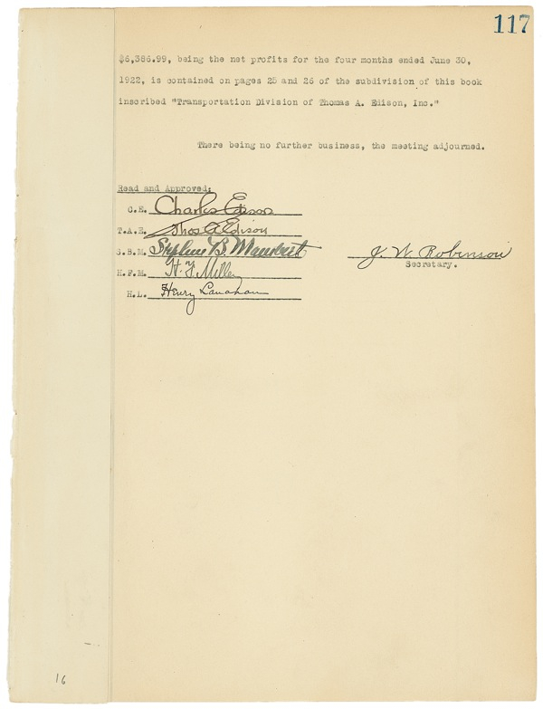 Lot 281 Thomas Edison