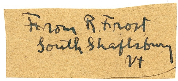 Lot 628 Robert Frost