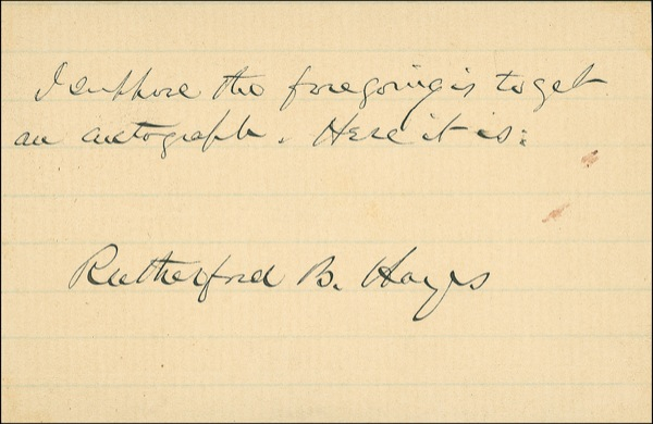 Lot 83 Rutherford B. Hayes