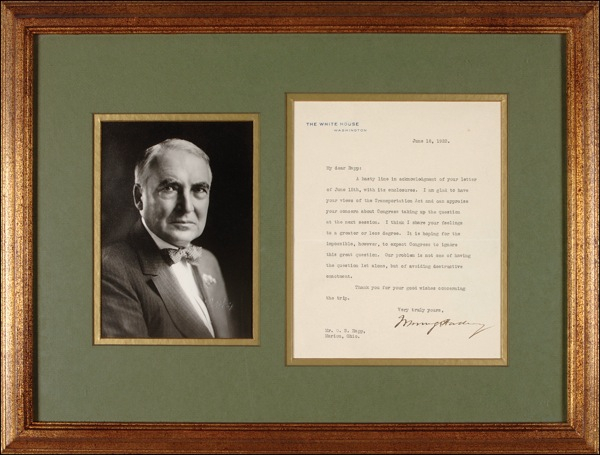 Lot 74 Warren G. Harding