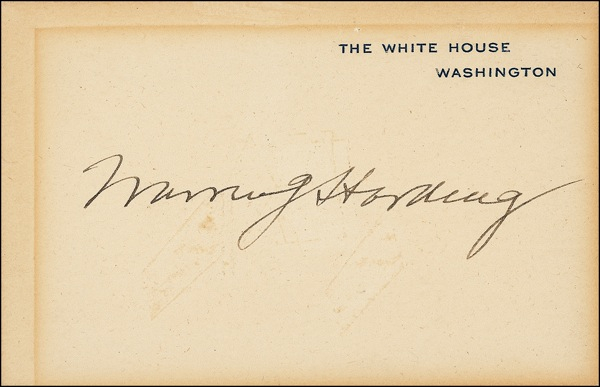 Lot 75 Warren G. Harding