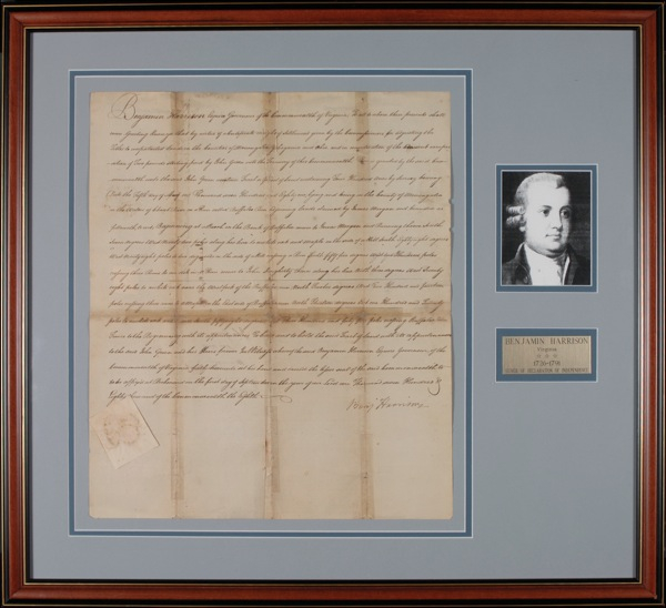 Lot 251 Declaration of Independence: Harrison, Benjamin