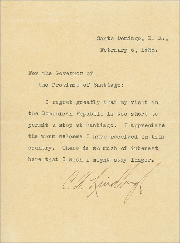 Lot 549 Charles Lindbergh