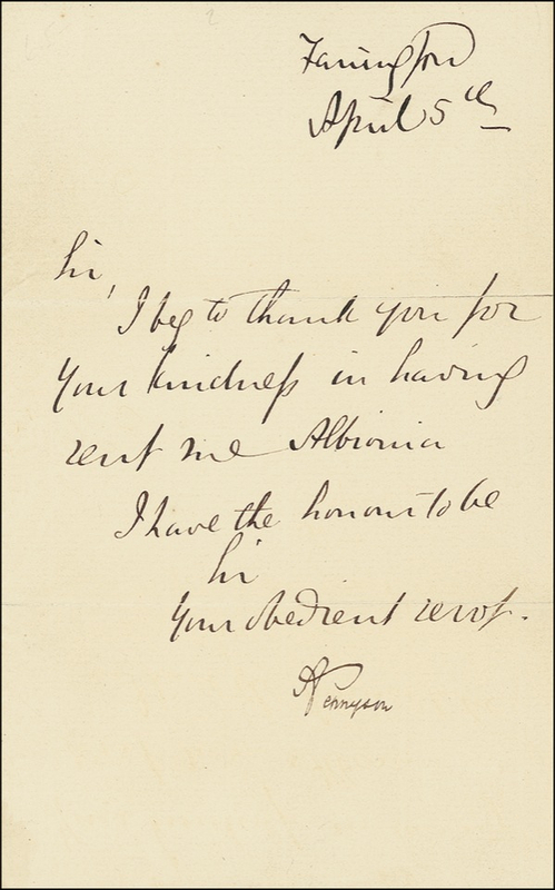 Lot 702 Alfred Lord Tennyson