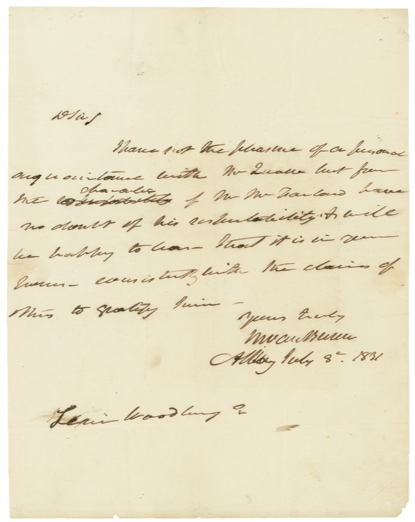 Lot 191 Martin Van Buren