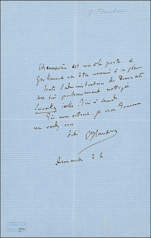 Lot 625 Gustave Flaubert