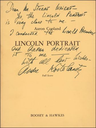Lot #807 Aaron Copland - Image 1