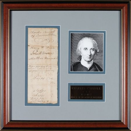 Lot #243 Declaration of Independence: Carroll, Charles - Image 1
