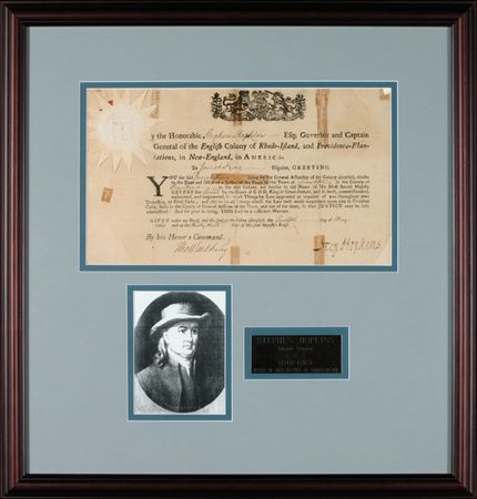 Lot #256 Declaration of Independence: Hopkins, Stephen - Image 1
