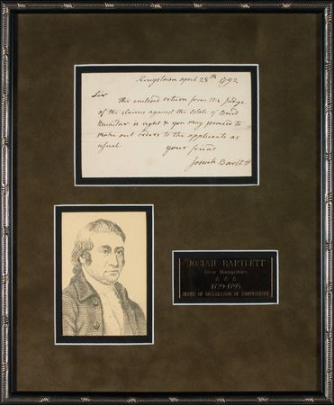 Lot #242 Declaration of Independence: Bartlett, Josiah - Image 1