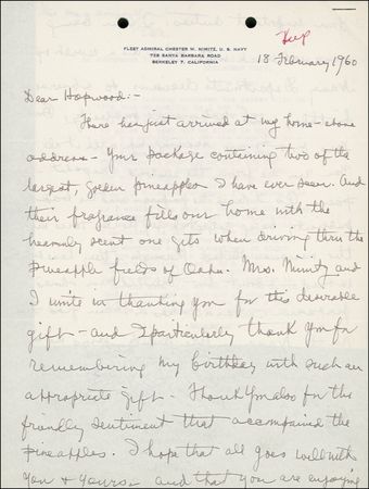 Lot #455 Chester W. Nimitz - Image 1