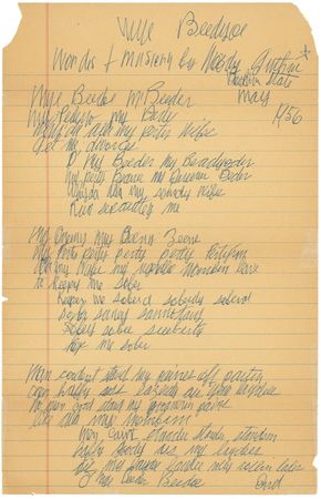 Lot #828 Woody Guthrie - Image 1