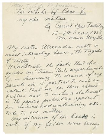 Lot #704 Leo Tolstoy: Tolstoy, Ilya - Image 2