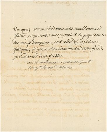 Lot #707 François-Marie Arouet Voltaire - Image 1