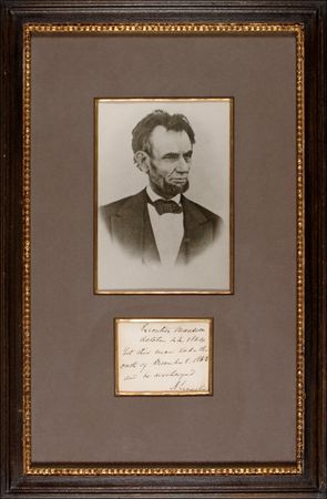 Lot #109 Abraham Lincoln - Image 1